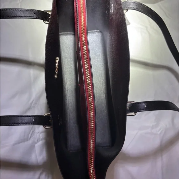 Coach Mollie Dark Brown Signature Tote NWT - Picture 3 of 5